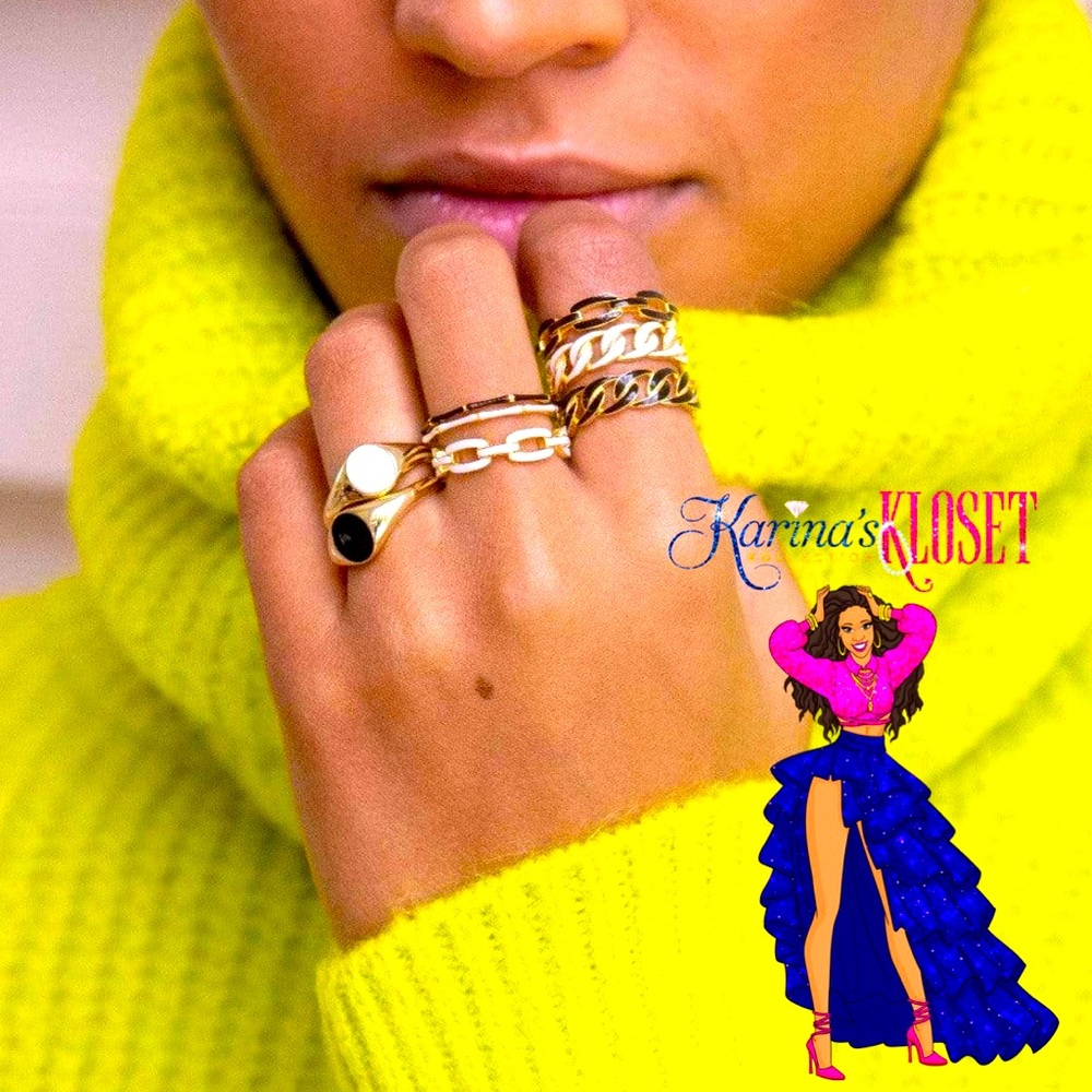 Cuban Link Chain Cassie Ring 🎀 Gold Plated 🎀
